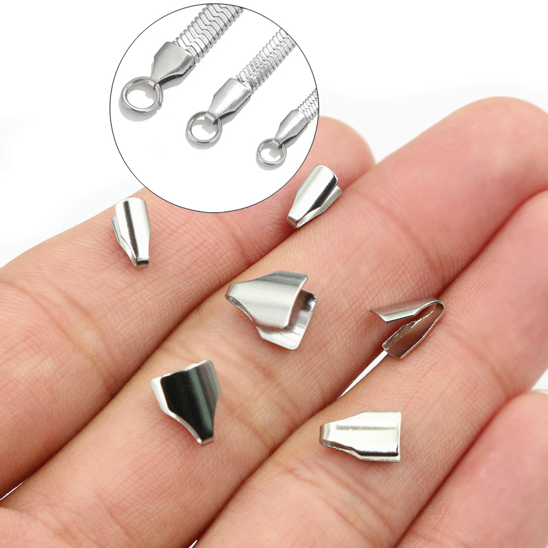 Jewelry Making Bead - 100 adet paslanmaz çelik 2-7mm düz