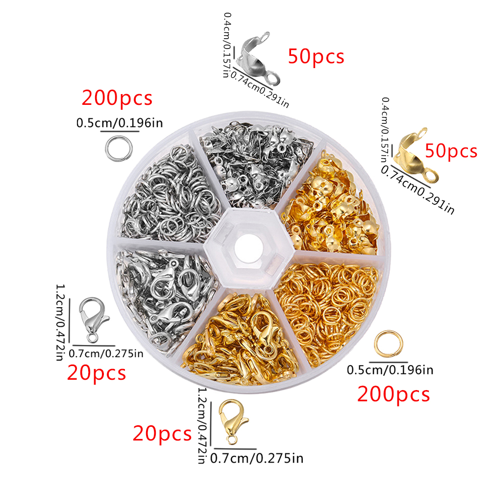 Jewelry Making Bead - 540 adet Paslanmaz Çelik Istakoz Klipsler