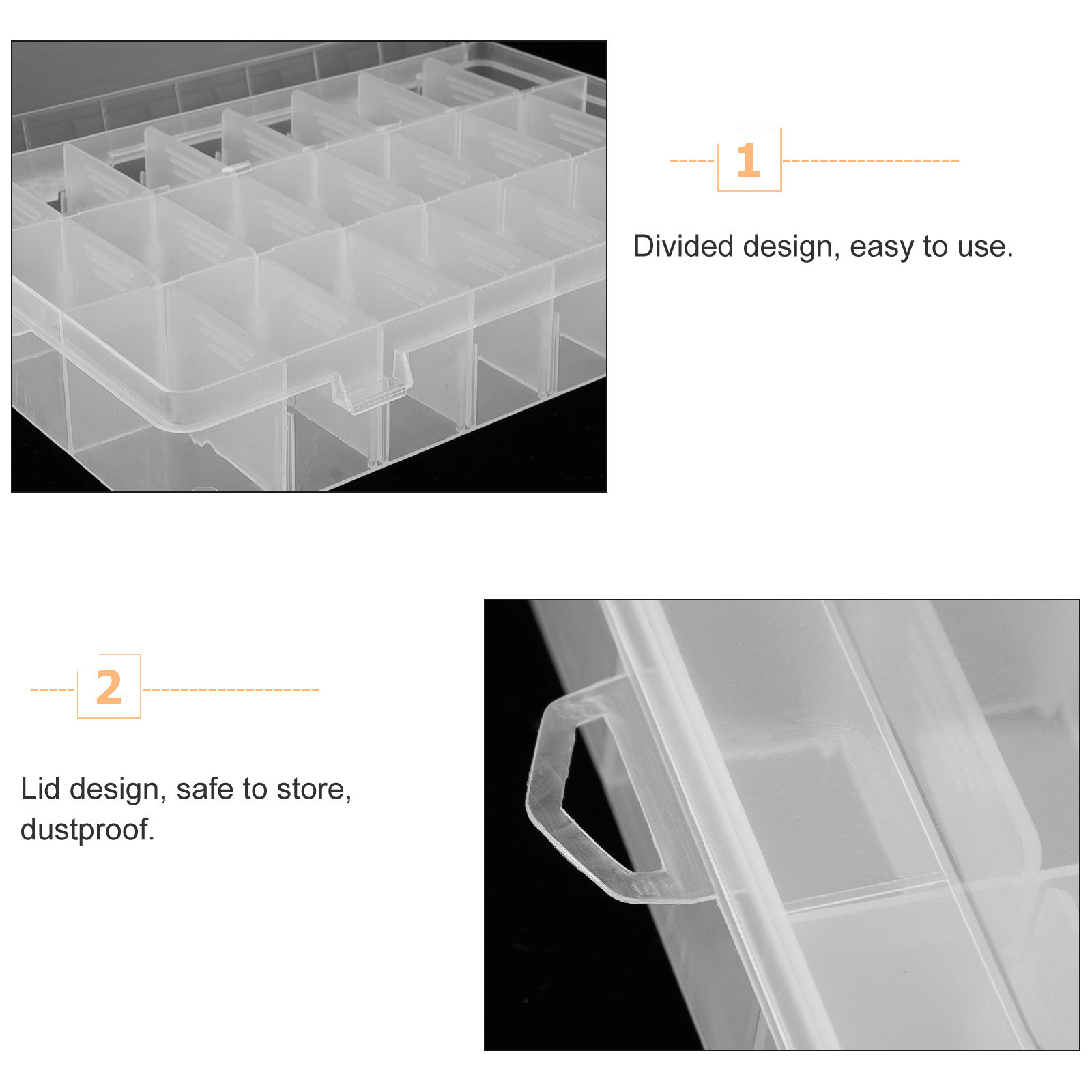 Jewelry Making Organizer - 2 Adet Plastik Izgara Organizatör Saklama