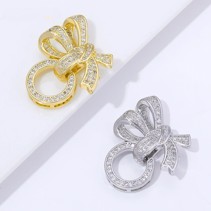 Jewelry Making Bead - 18K Altın Kaplama İnci Klipsler Konnektörler