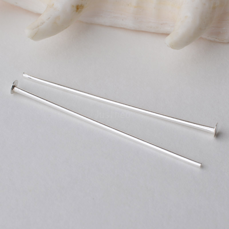 Jewelry Making Jig - 925 Ayar Gümüş Düz Başlı İğneler,