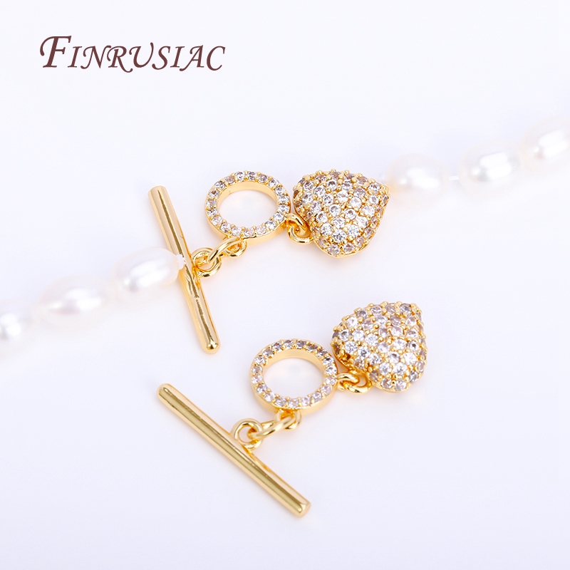 Toggle Clasp Gold - Kakma zirkon OT toka yüksek kalite