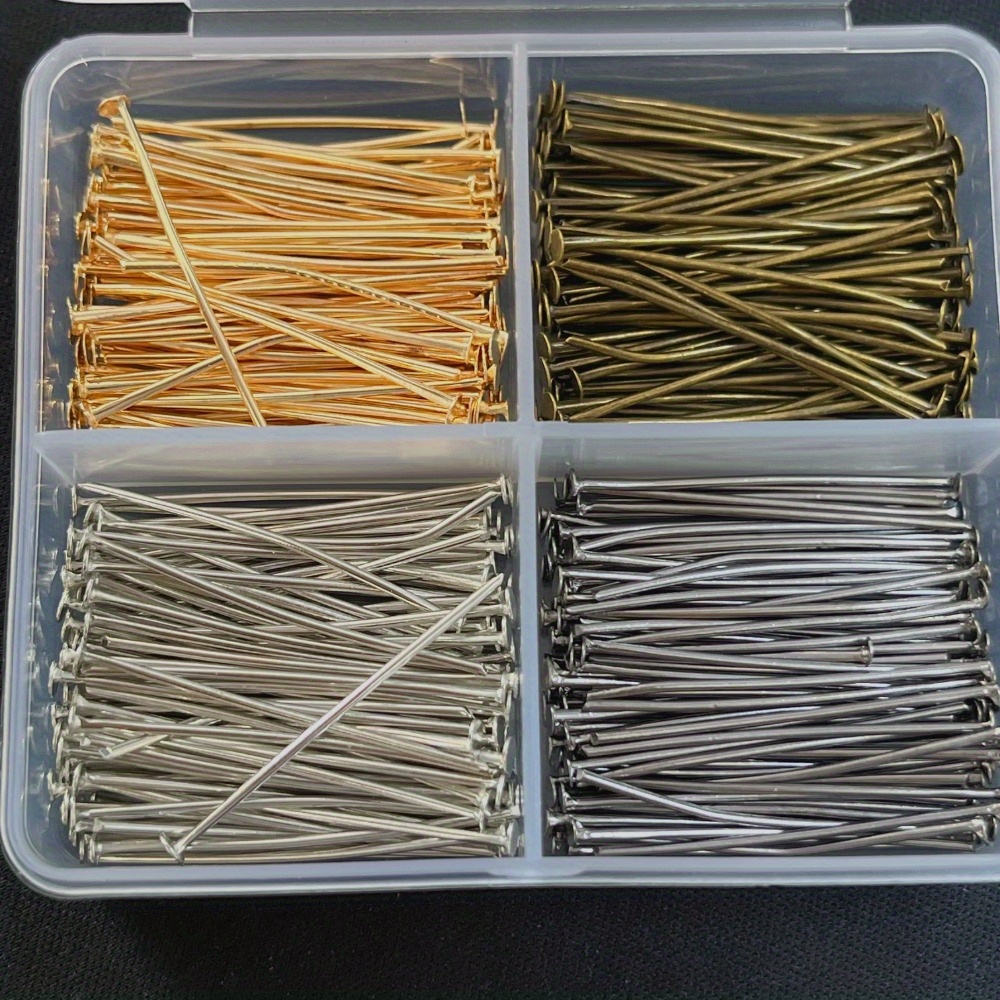 Jewelry Making Jig - 400 adet Karışık Demir Kafa İğneleri