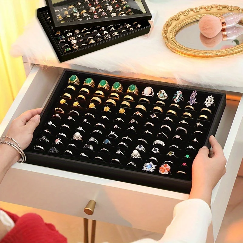 Jewelry Making Organizer - 1 takım halka tutucu teşhir tepsisi