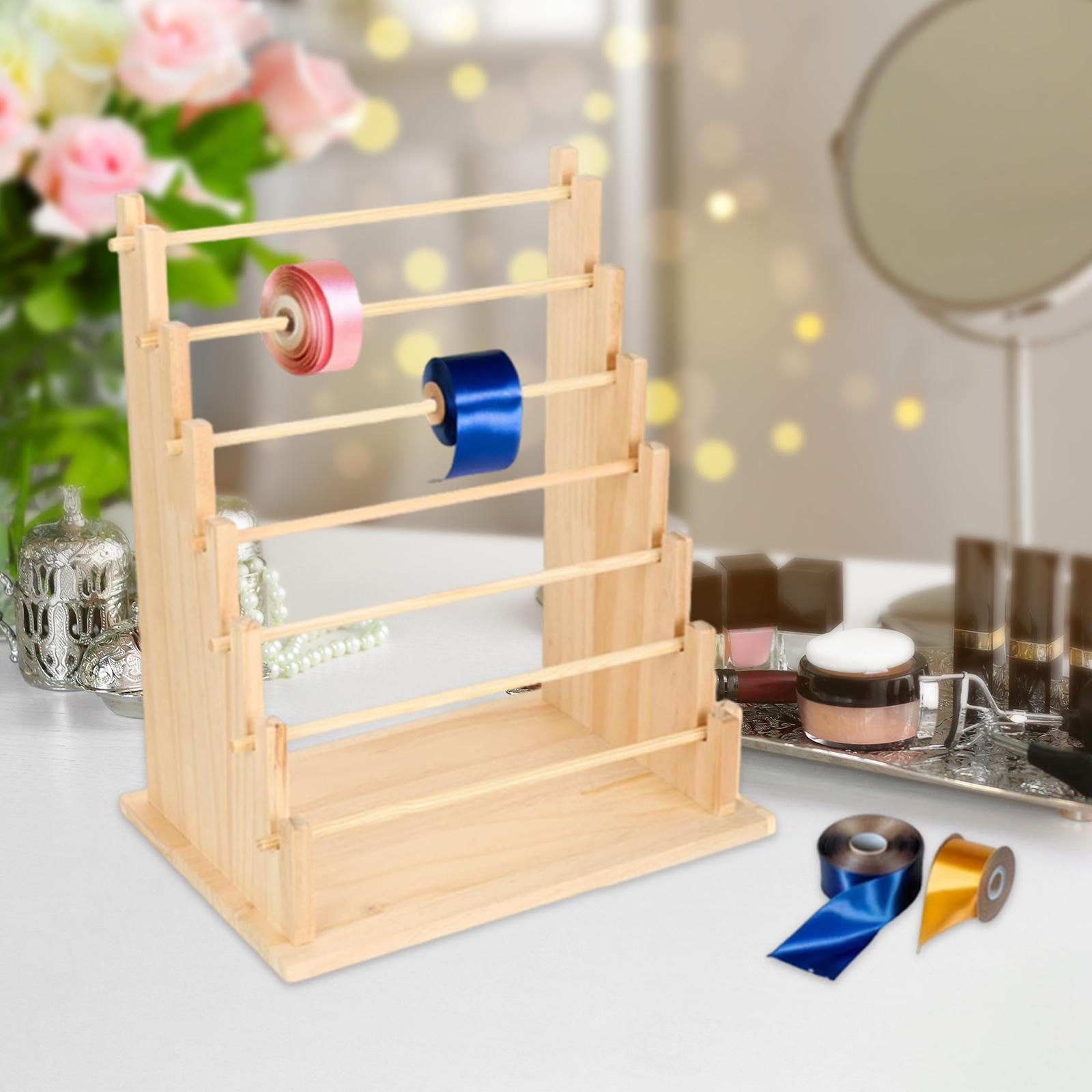 Jewelry Making Organizer - Ahşap Şerit Organizatör Raf Depolama Tutucu