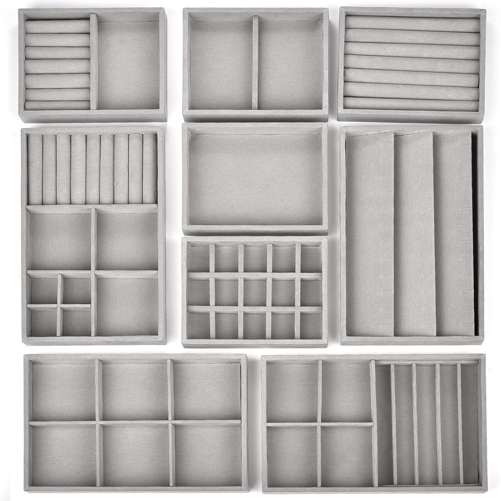 Jewelry Making Organizer - Kadife Mücevher Kutusu teşhir tepsisi Çekmece