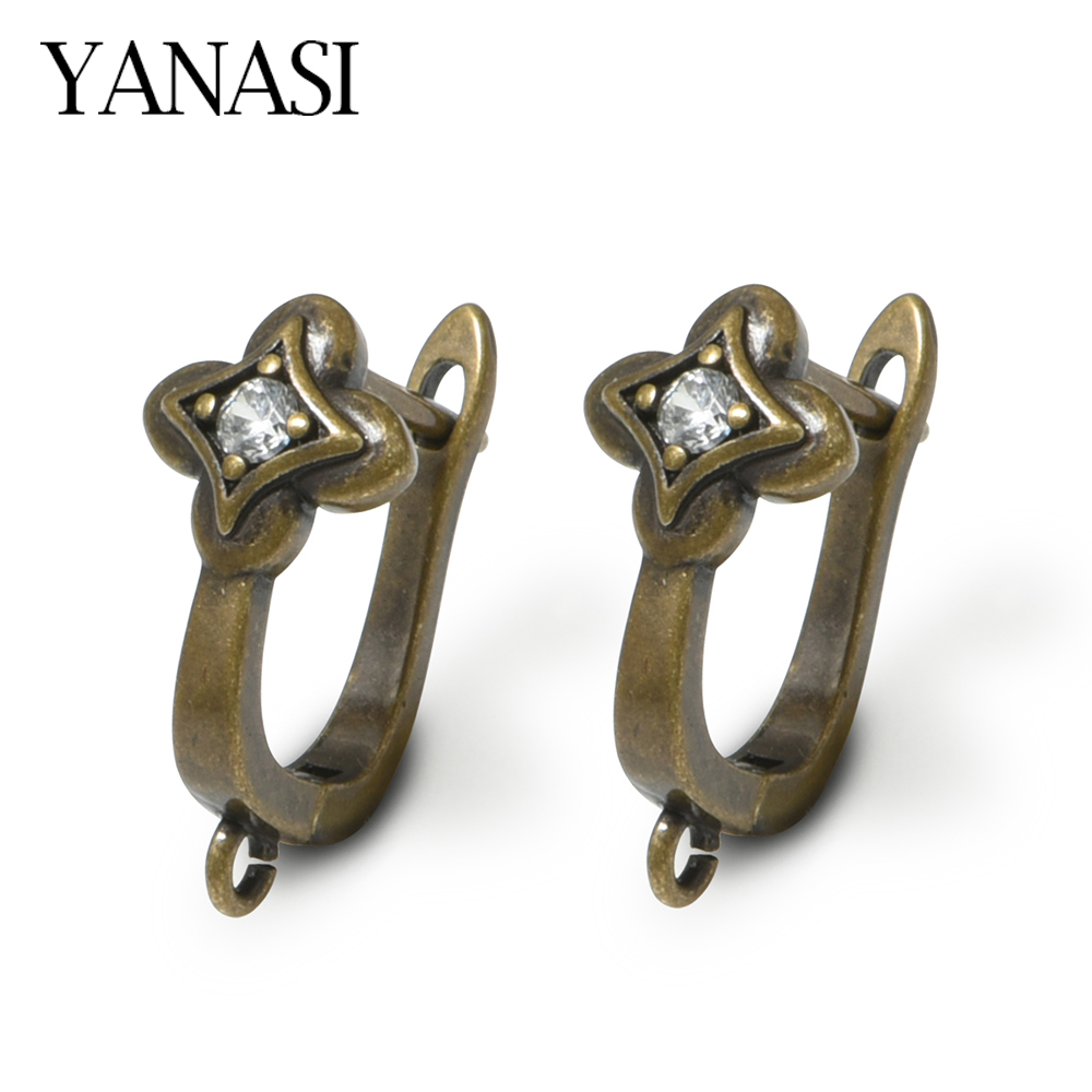 Jewelry Making Earring Supplies - YENI 1 Çift Antik Bronz Pirinç