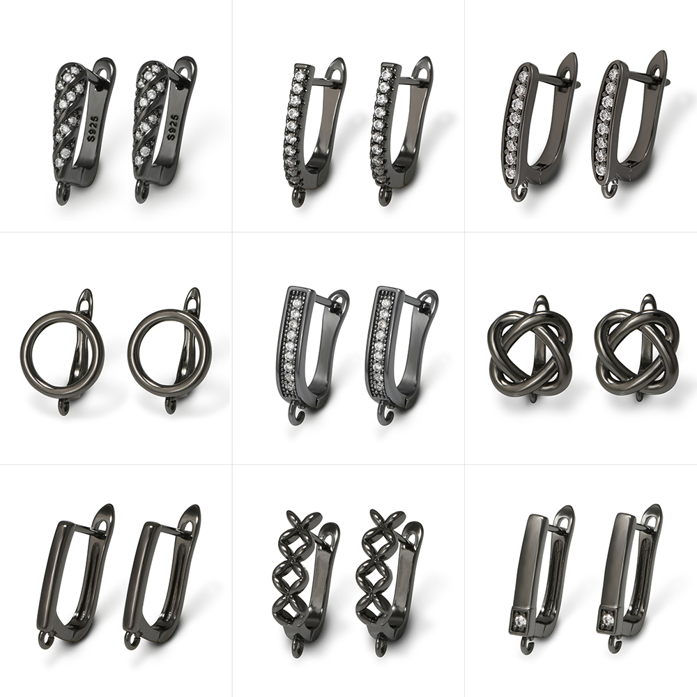 Jewelry Making Essentials - YANASI 1 Çift Silah Siyah Pirinç