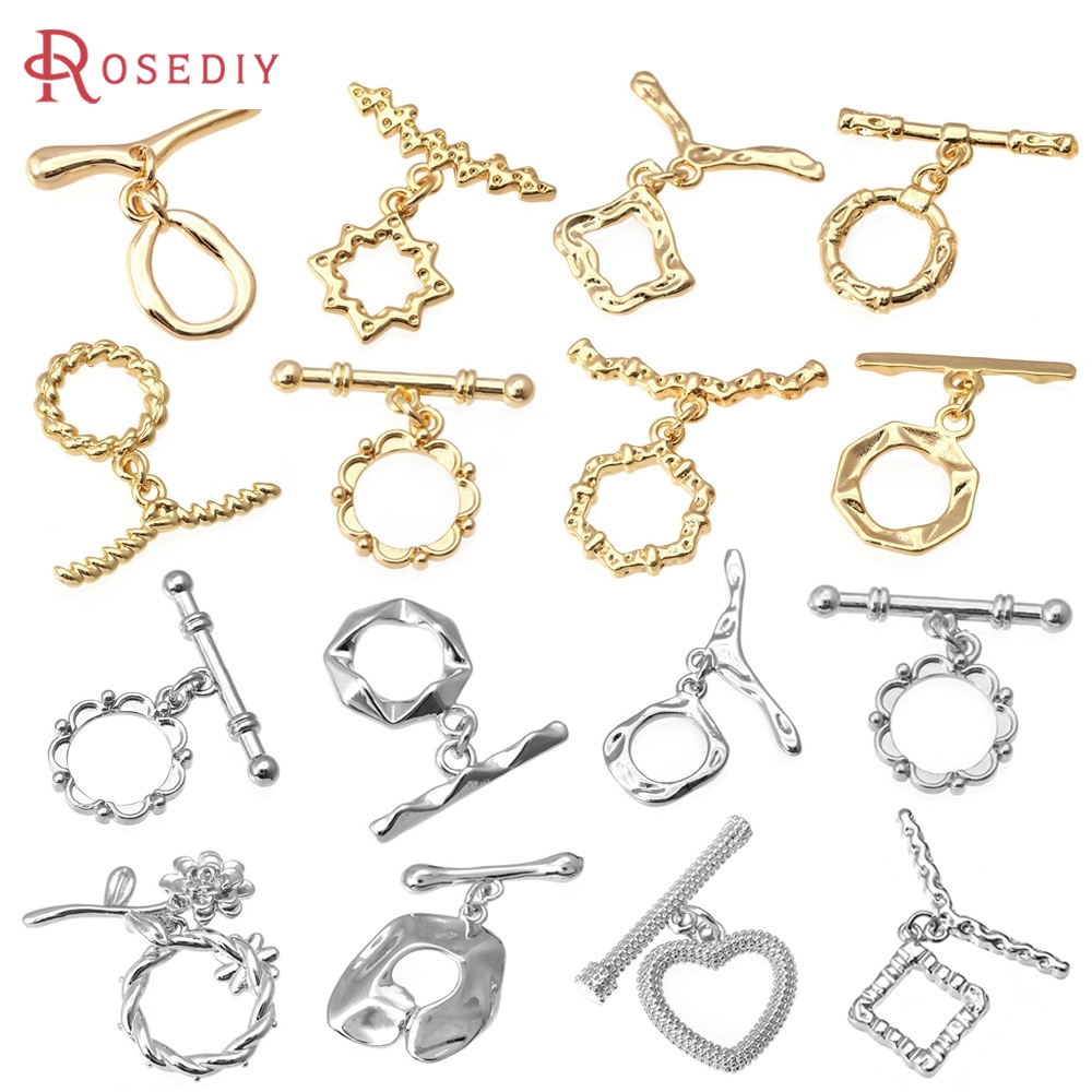 Toggle Clasp Gold - 6 Set 18 Ayar Altın Rengi