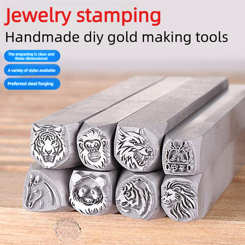 Jewelry Making Jig - Hayvan Kafası Çelik Damga, Aslan Kurt