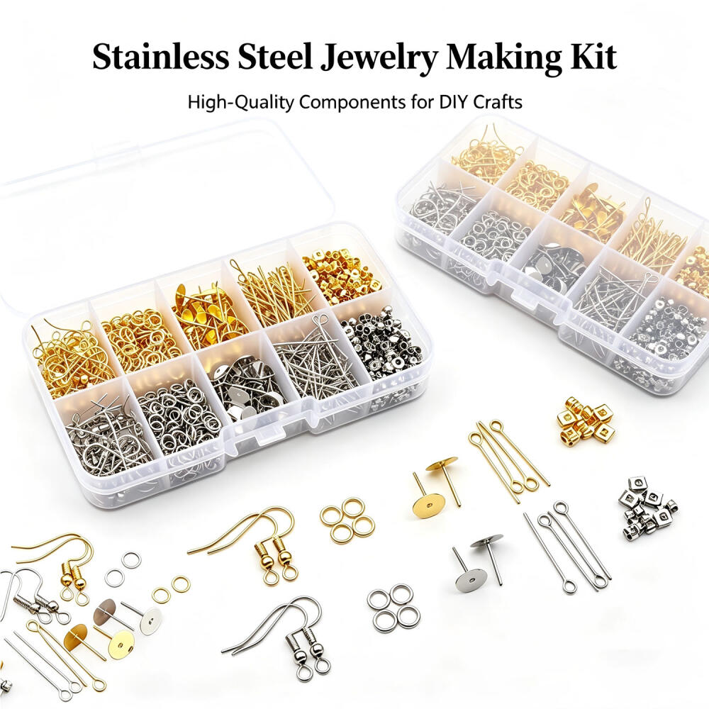 Jewelry Making Organizer - 1 takım kutu kulak kancası tek