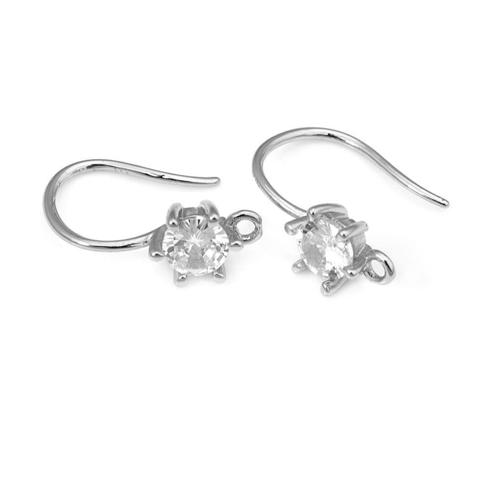 18 K Altın Rengi Pirinç Zirkon - Jewelry Making Earring Supplies incelemesi ve fiyatı