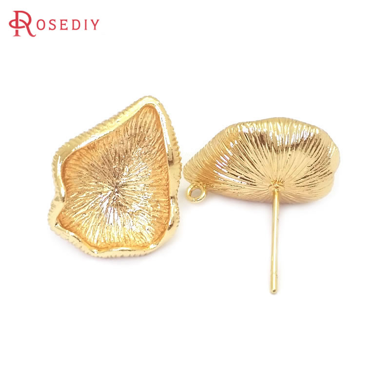 18K altın renk pirinç Lotus ya - Jewelry Making Earring Supplies incelemesi ve fiyatı