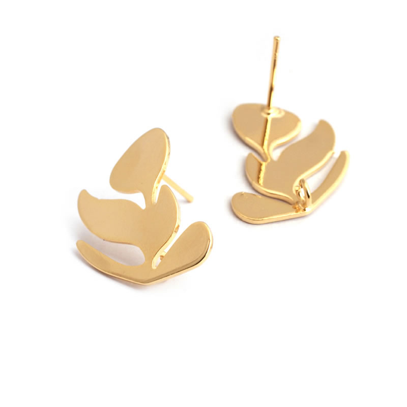 18K altın renk pirinç Lotus ya - Jewelry Making Earring Supplies incelemesi ve fiyatı