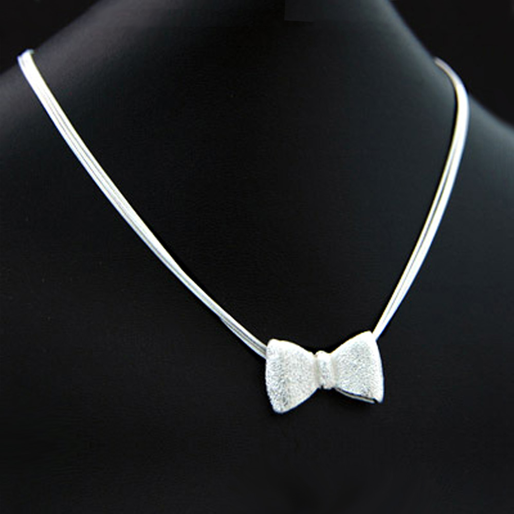 Tatlı 925 Ayar Gümüş Yay Kolye - Jewelry Making Singapore incelemesi ve fiyatı