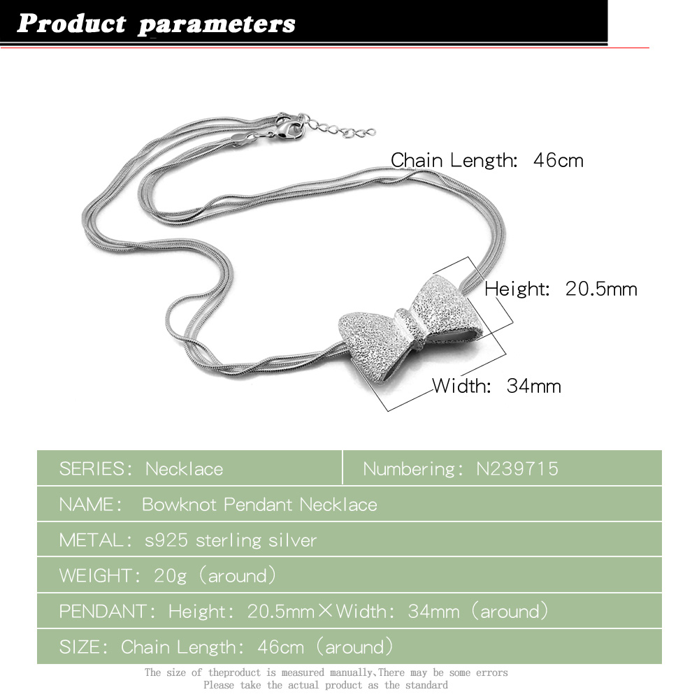 Tatlı 925 Ayar Gümüş Yay Kolye - Jewelry Making Singapore incelemesi ve fiyatı