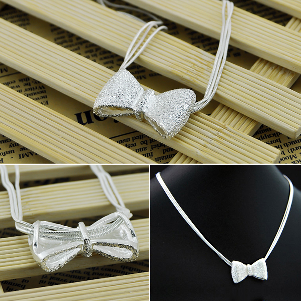 Tatlı 925 Ayar Gümüş Yay Kolye - Jewelry Making Singapore incelemesi ve fiyatı