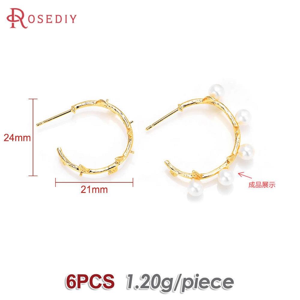 6 adet 18K altın rengi pirinç  - Jewelry Making Earring Supplies incelemesi ve fiyatı