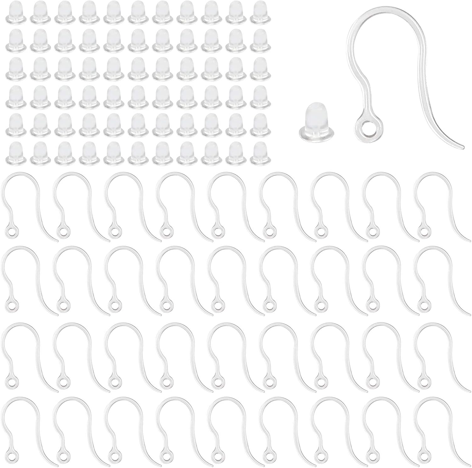 40 adet Şeffaf Plastik Küpe Ka - Jewelry Making Essentials incelemesi ve fiyatı