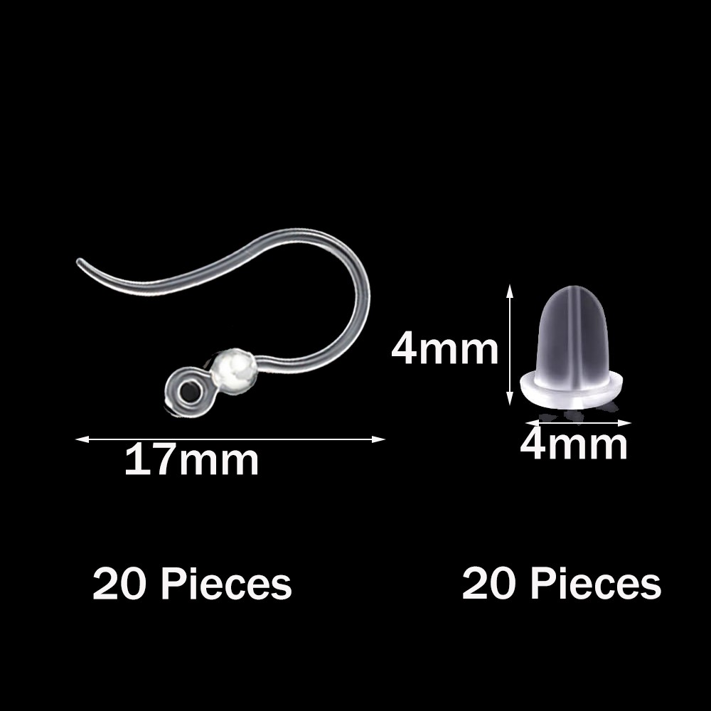 40 adet Şeffaf Plastik Küpe Ka - Jewelry Making Essentials incelemesi ve fiyatı