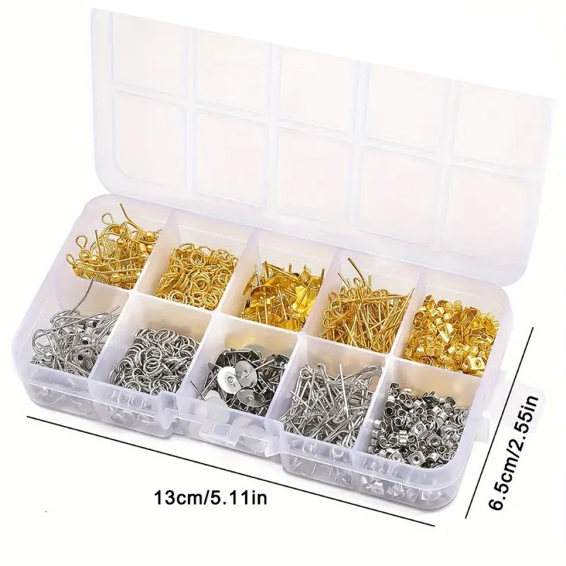1 takım kutu kulak kancası tek - Jewelry Making Organizer incelemesi ve fiyatı